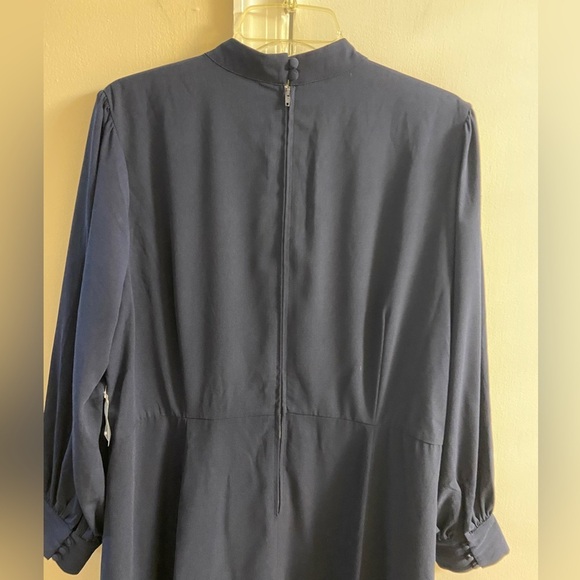 ModCloth Keyhole Navy Midi Dress Long Sleeve Size 22 NWT - Picture 11 of 13